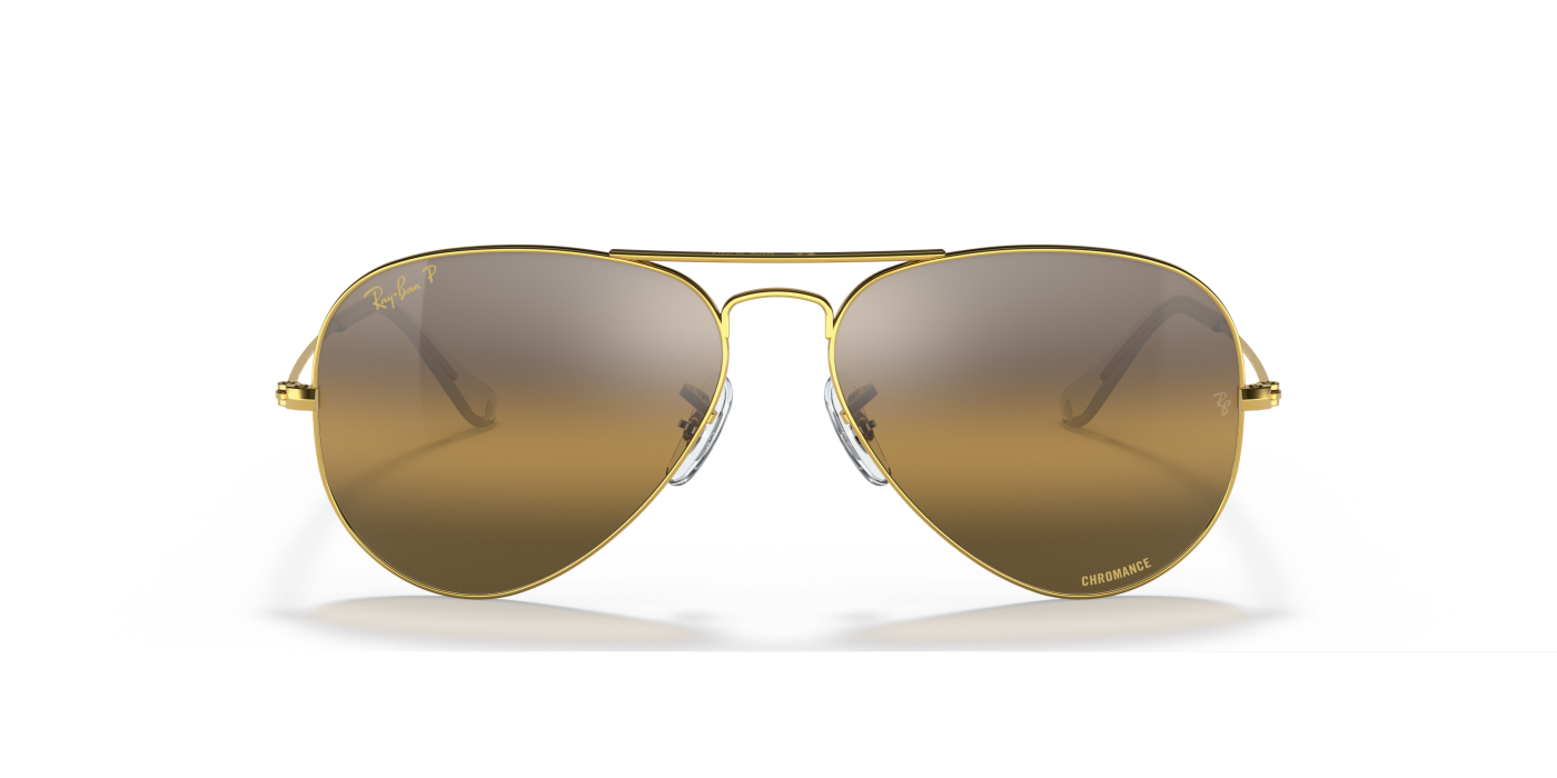 AVIATOR CHROMANCE - Auriu lustruit, argintiu/maro