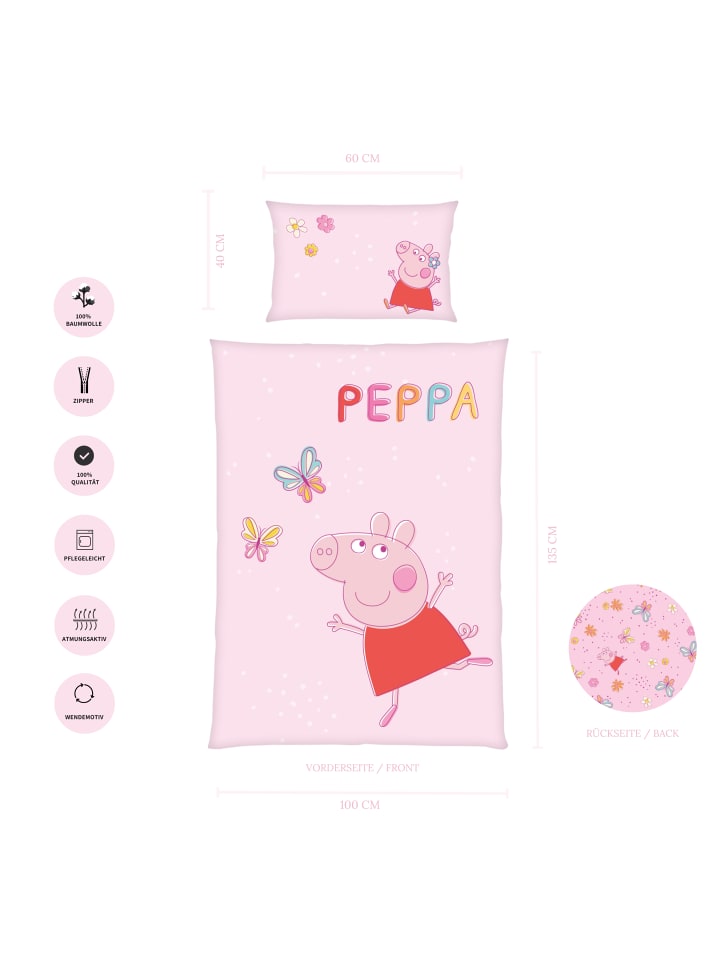 Peppa Pig Baby Bettwäsche-Set 