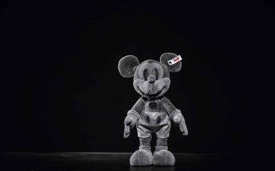 Disney Micky Maus D100 platinum, 31 cm, dunkelgrau