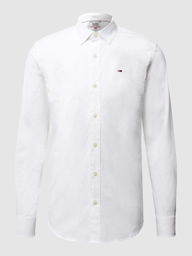 Slim Fit Freizeithemd mit Stretch-Anteil in weiß