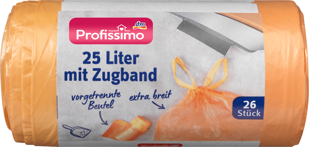 Müllbeutel 25 l mit Zugband, 26 St