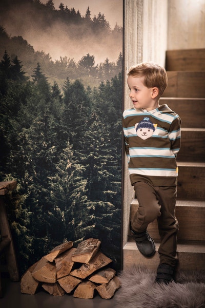 Sweatshirt, khaki für Jungs