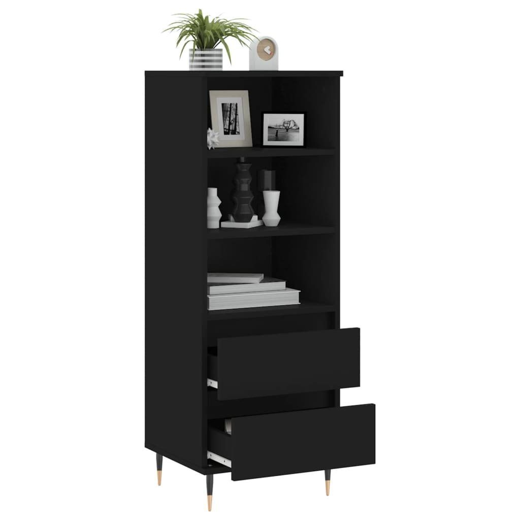 vidaXL Sideboard Highboard Schwarz 40x36x110 cm Holzwerkstoff (1 St)