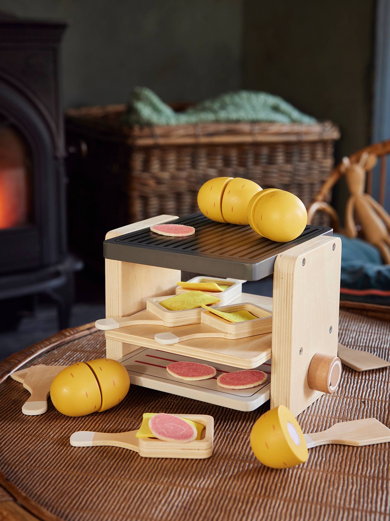 Vertbaudet Raclette-Spiel, Holz FSC - mehrfarbig