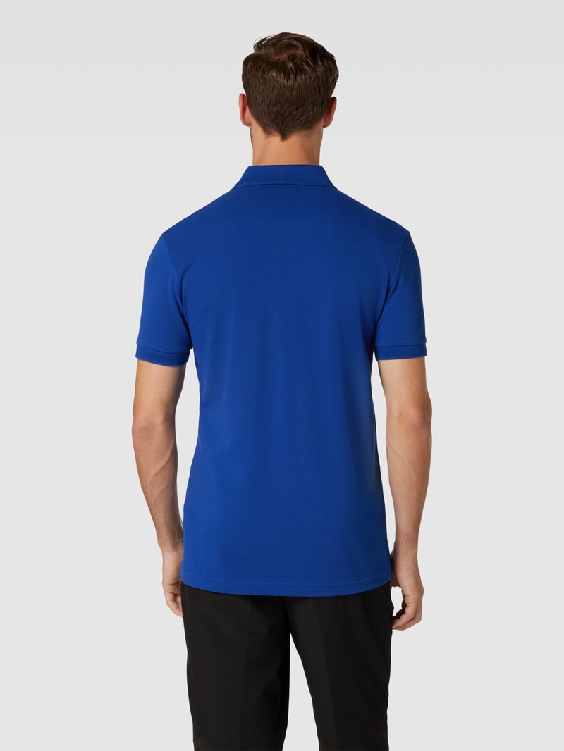 Poloshirt mit Label-Stitching Modell 'PADDY' in royalblau