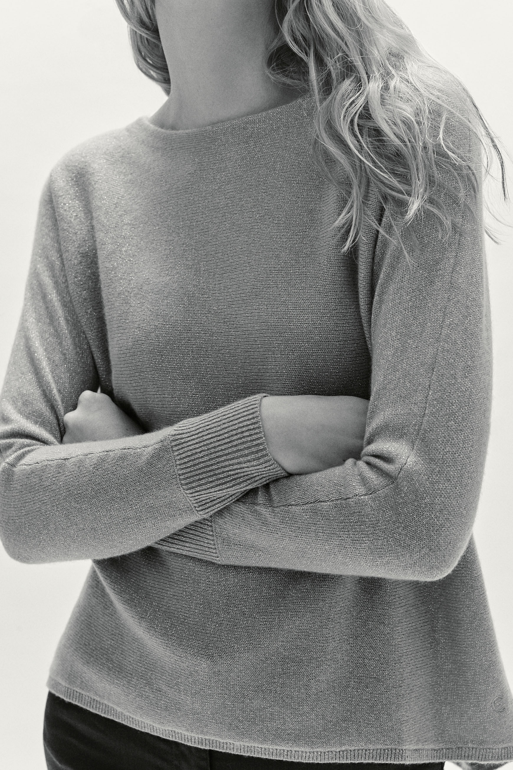pull amelia lurex vert clair femme