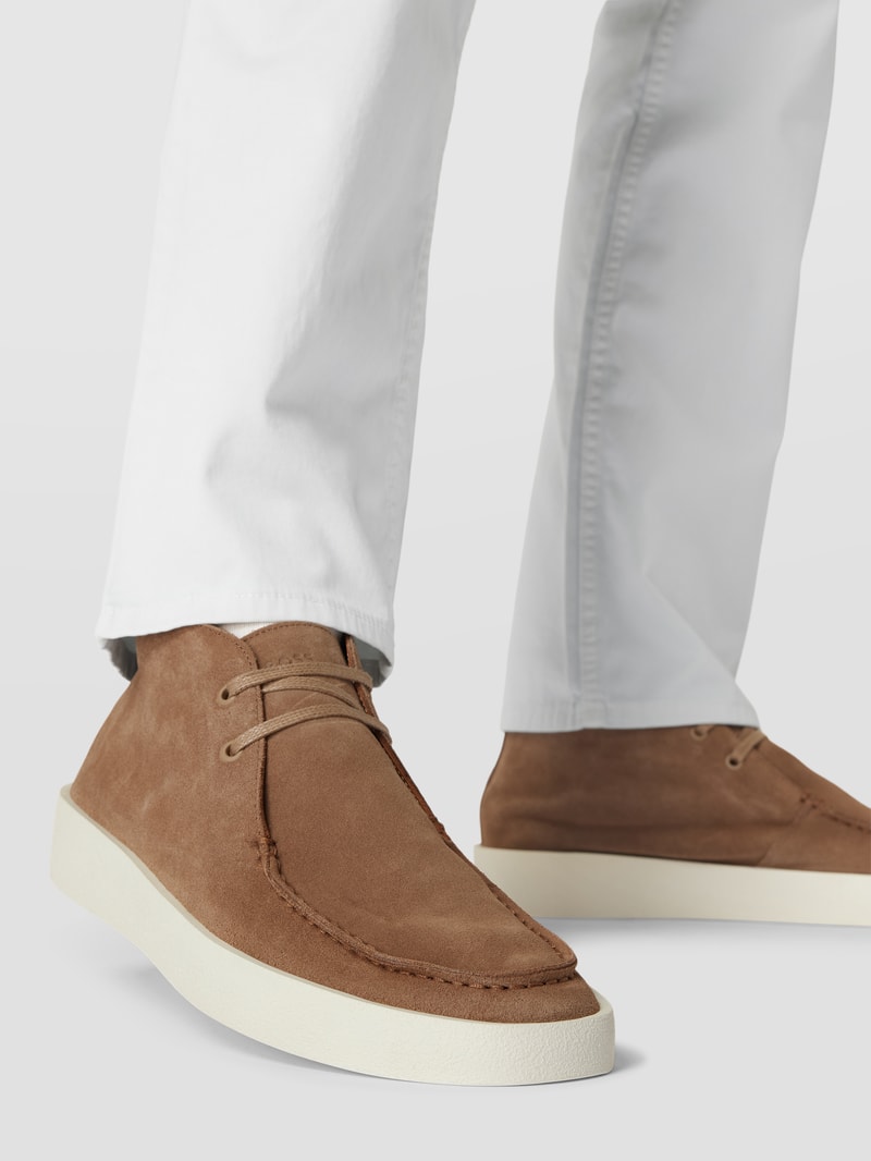 Herren Halbschuhe aus echtem Leder mit Schnürung Modell 'Clay' in sand