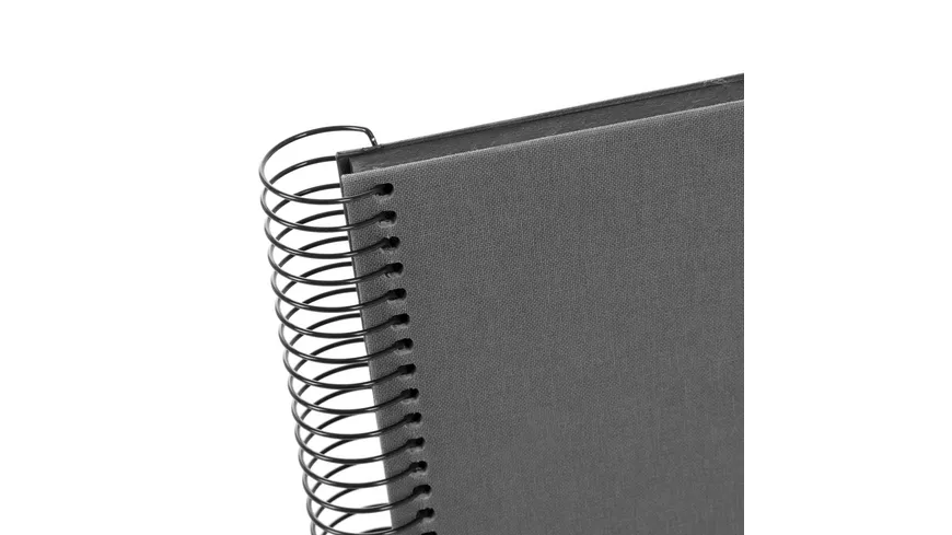goldbuch Spiralalbum Bella Vista grau 24x17cm 40 schwarze Seiten