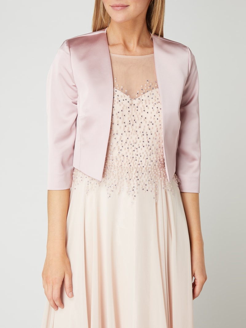 Bolero aus Satin in rosé