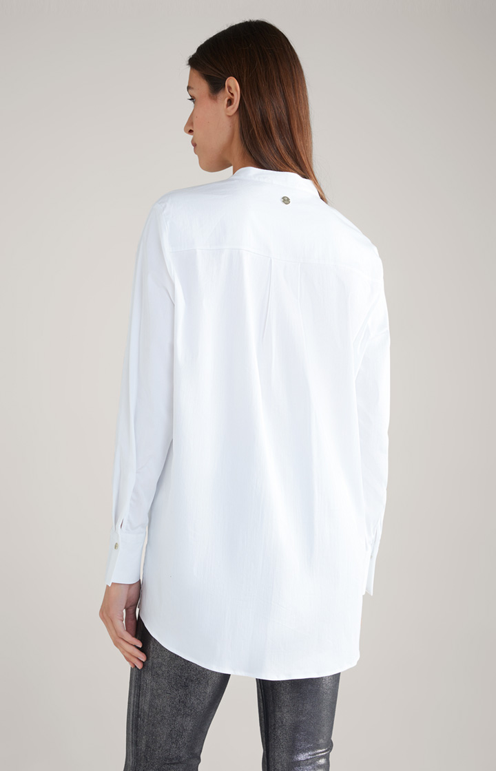 Long-Bluse in Weiß