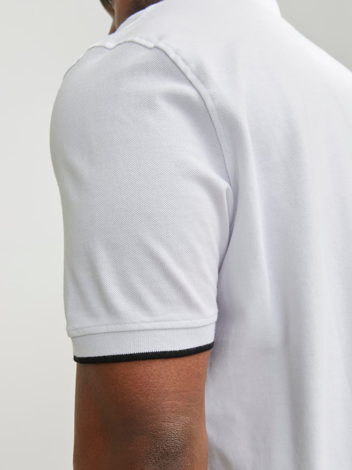 JACK & JONES PLUS Poloshirt in White günstig kaufen
