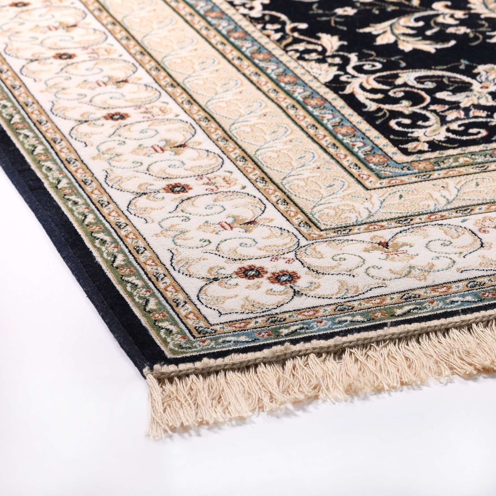 Teppich Moderner Orientteppich Palazzo Royal 914377, TaraCarpet, rechteckig, Höhe: 6 mm, Boho Vintage Aubusson blau Wohnzimmer Schlafzimmer Esszimmer 067x105