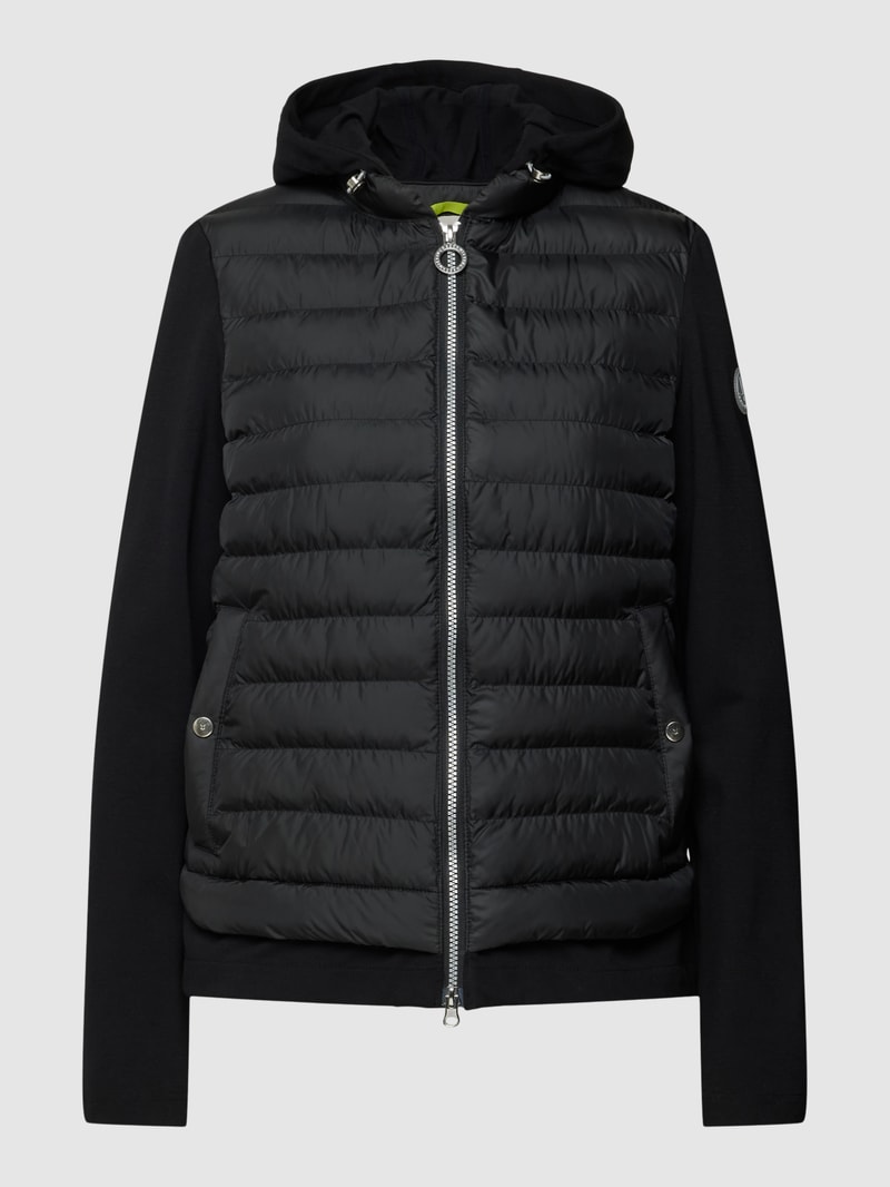 Hybridjacke mit Label-Details in schwarz