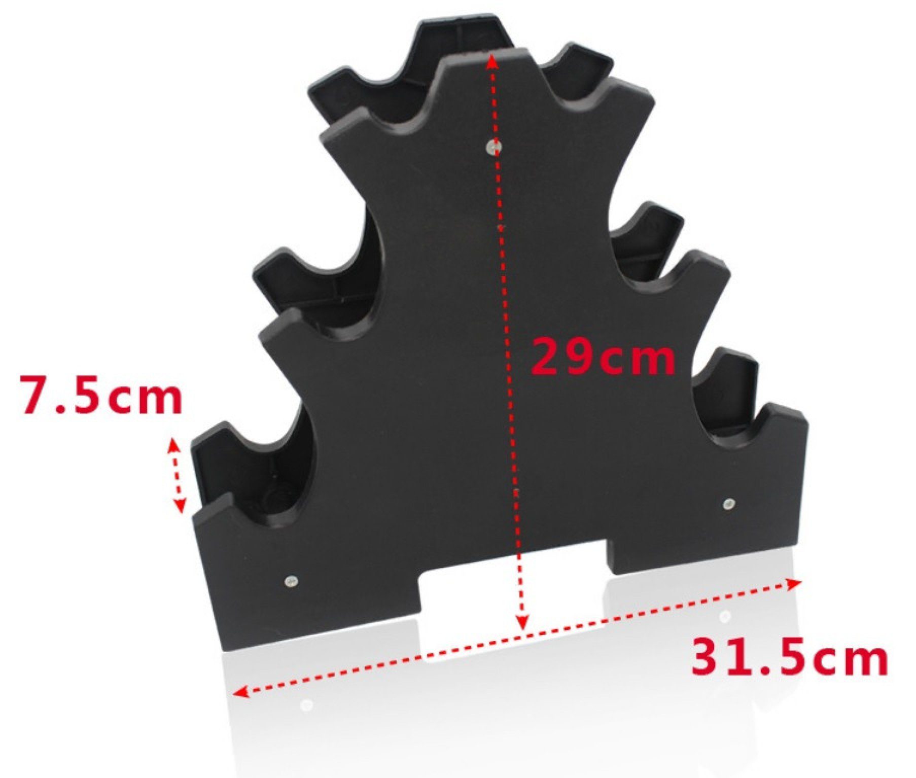 BAYLI Kurzhantel 2er Set Kurzhantelständer [31,5x29x7,5cm ] - Hantelablage - Handgewich