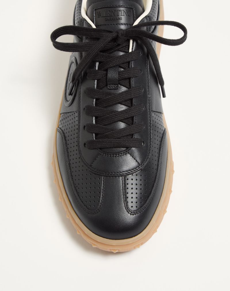 Baskets basses Upvillage en cuir nappa perforé