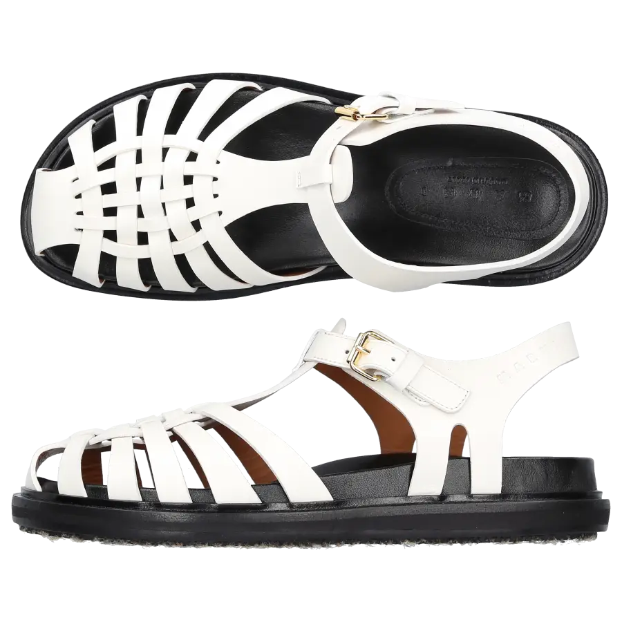 Marni - Sandalen SAMS016901 Kalbsleder - weiß