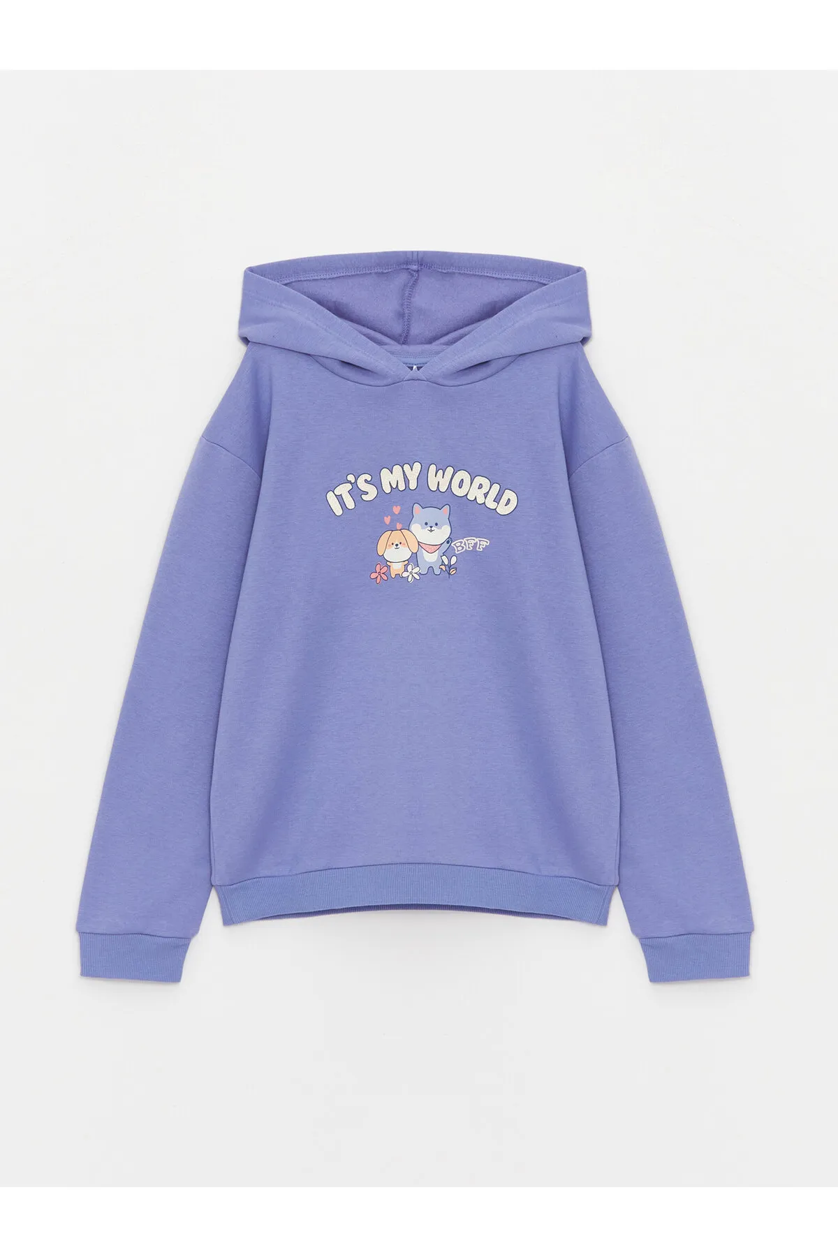 LC Waikiki  Bedrucktes Langarm-Sweatshirt und Jogginghose für Mädchen mit Kapuze