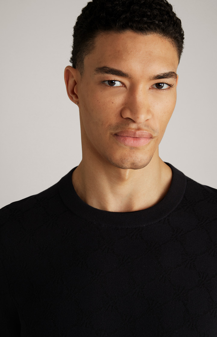 Cornflower-Pullover Ravon in Schwarz gemustert