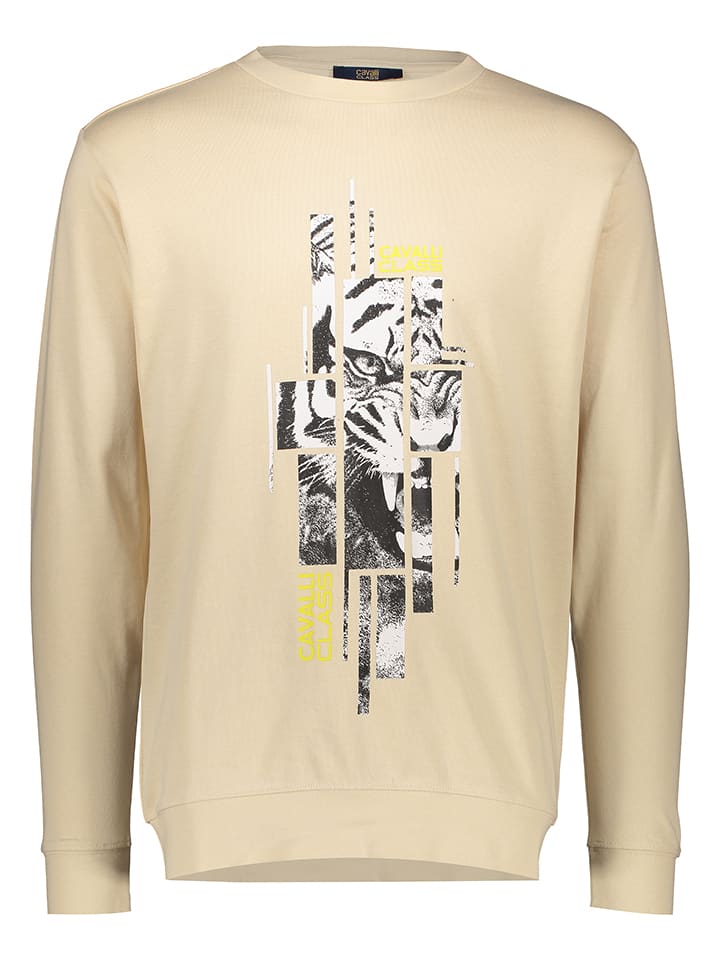 cavalli CLASS Sweatshirt in Beige günstig kaufen