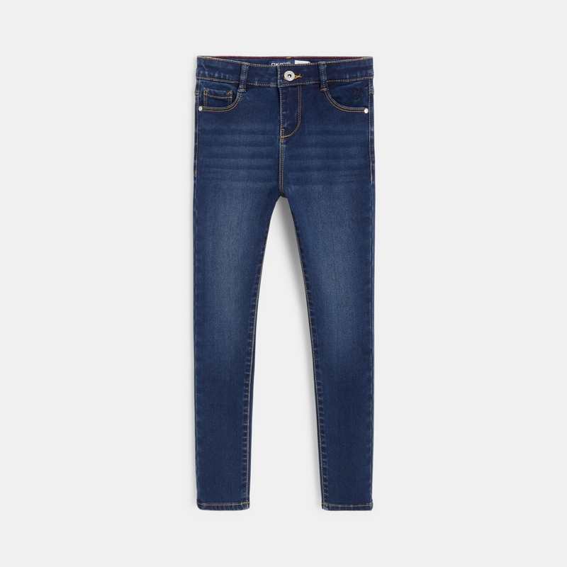 Jean skinny stretch 5 poches bleu fille
