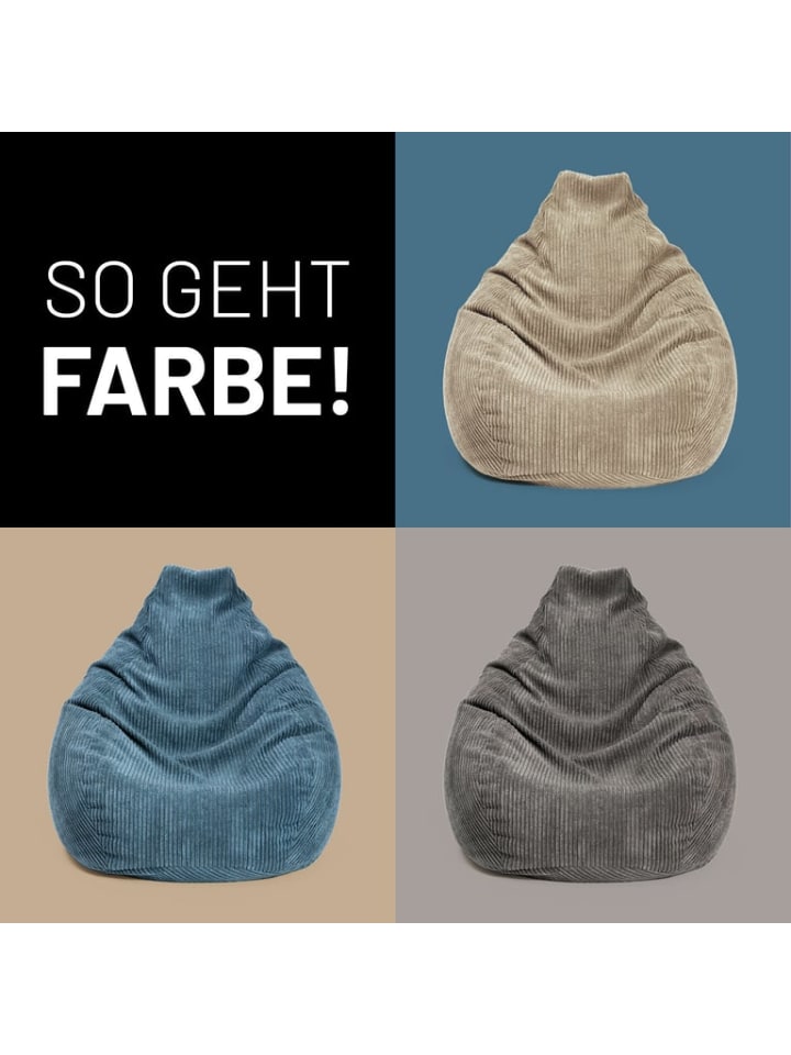 Lumaland LUMALAND Sitzsack GIANT aus der Cord-Reihe, 135 x 100 cm - Bezug soft & waschbar günstig kaufen onesize