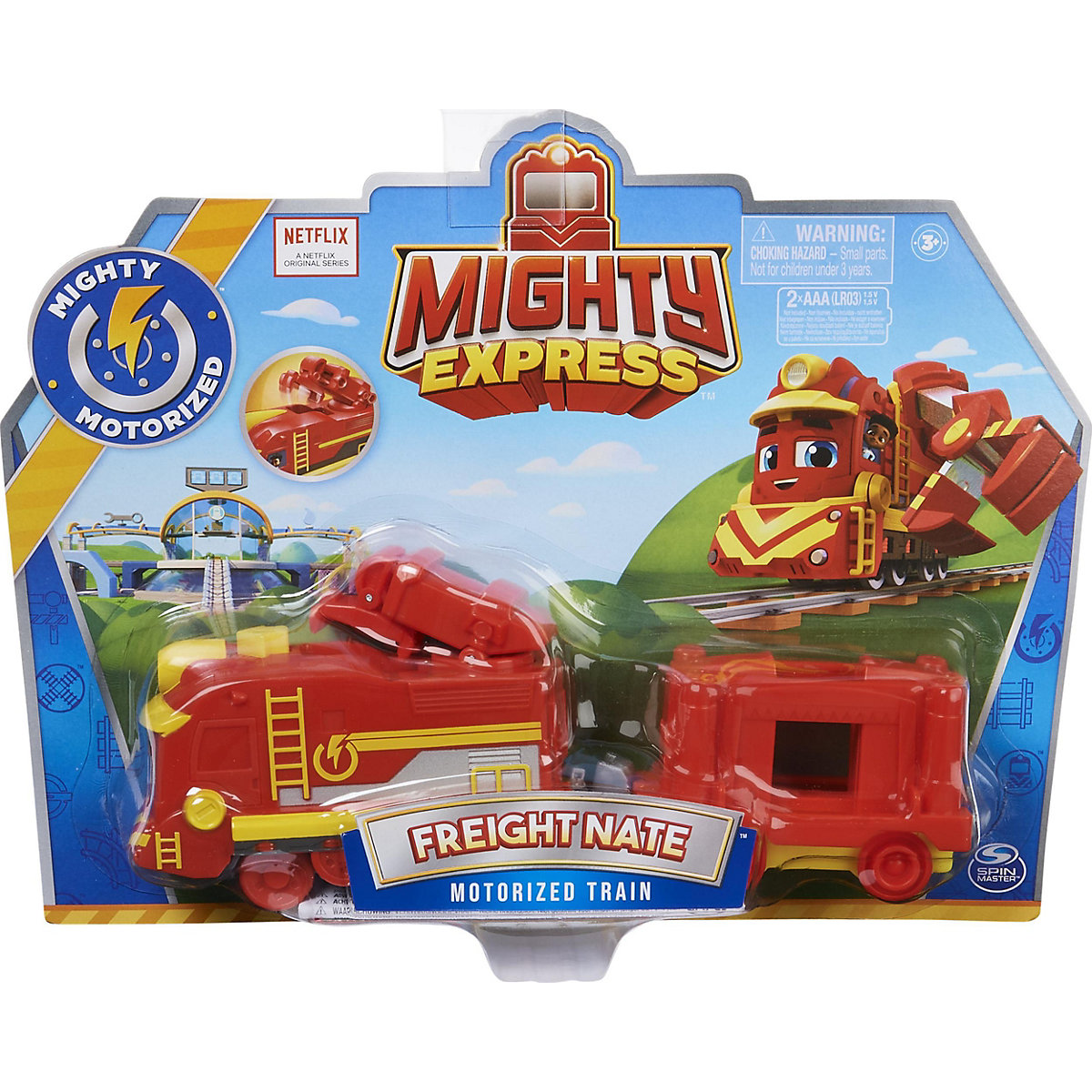 Mighty Express Motorisierter Zug Frachter Nick mit Güterwaggon