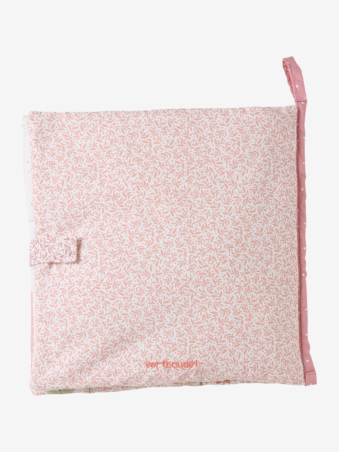 Vertbaudet Baby Stoffbuch mit Plüschtieren ROSA WELT - mehrfarbig