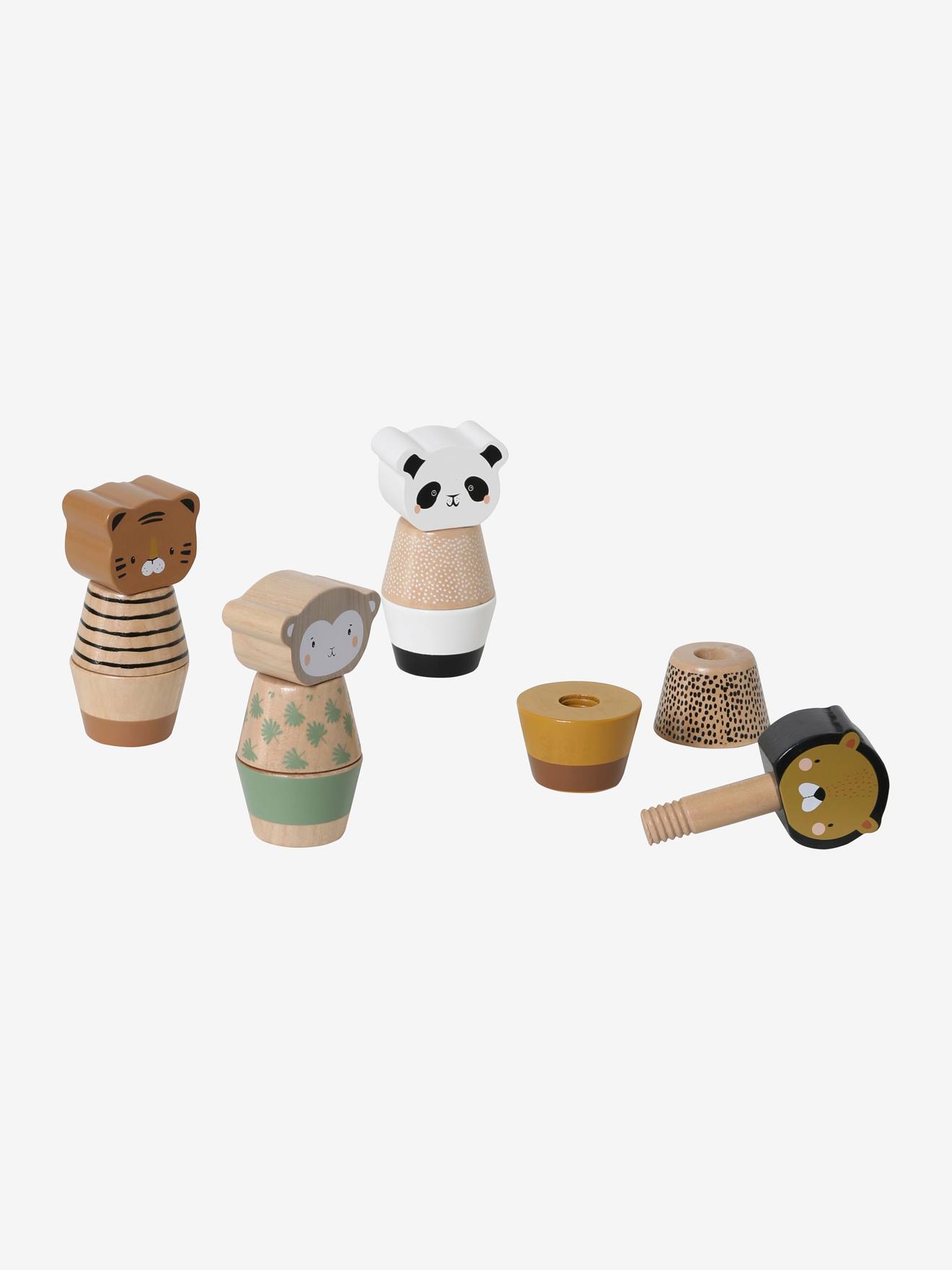 Jeu des animaux à visser en bois FSC® multicolore