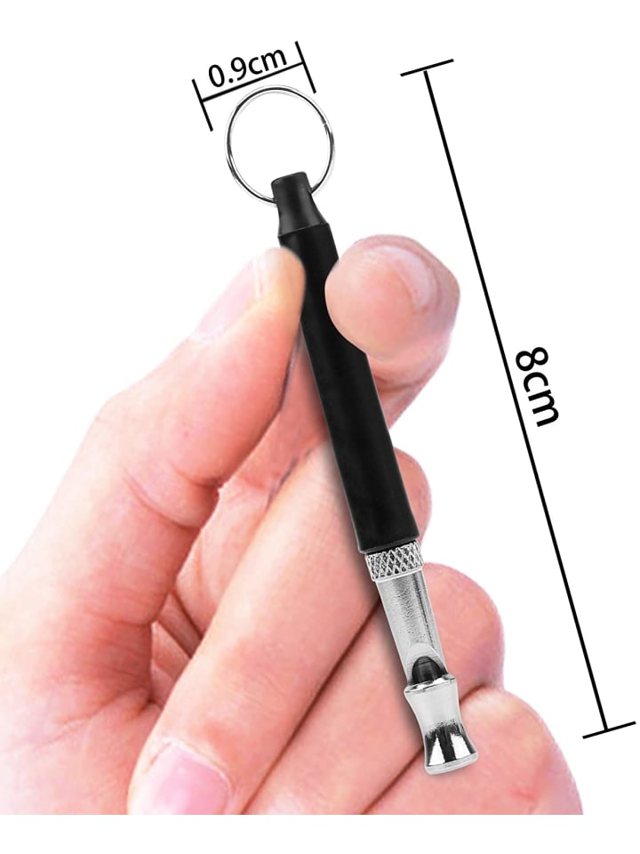 Intirilife Hunde Trainingspfeife mit Umhänge Band in SCHWARZ günstig kaufen onesize
