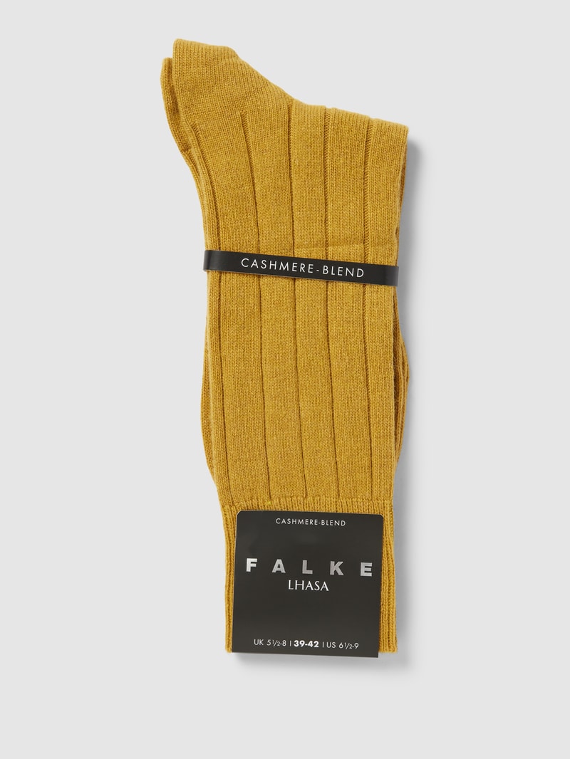 Socken mit elastischem Rippenbündchen in messing