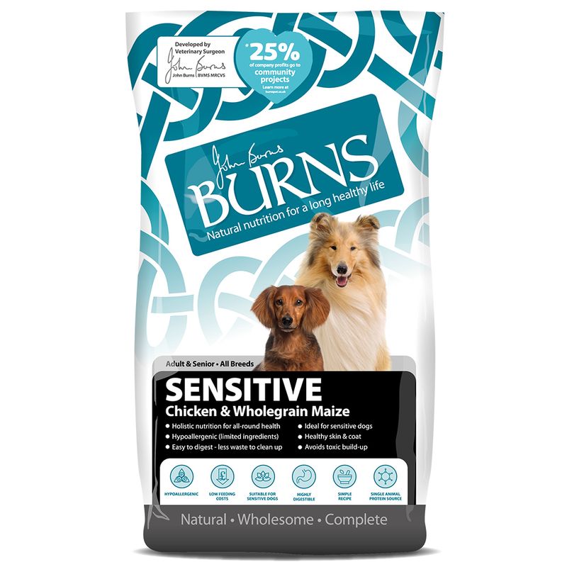 Burns Adult & Senior Sensitive - Huhn & Vollkornmais