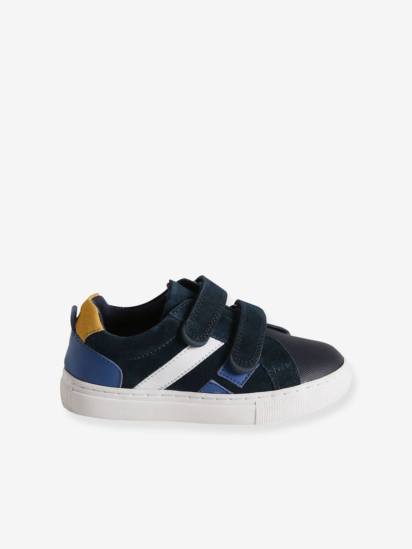 Vertbaudet Jungen Klett-Sneakers, Anziehtrick - marine