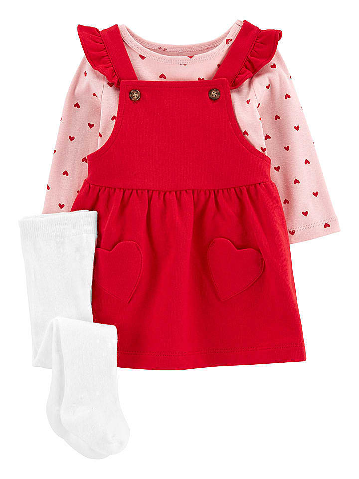 carter's 3tlg. Outfit in Rosa günstig kaufen 86/92