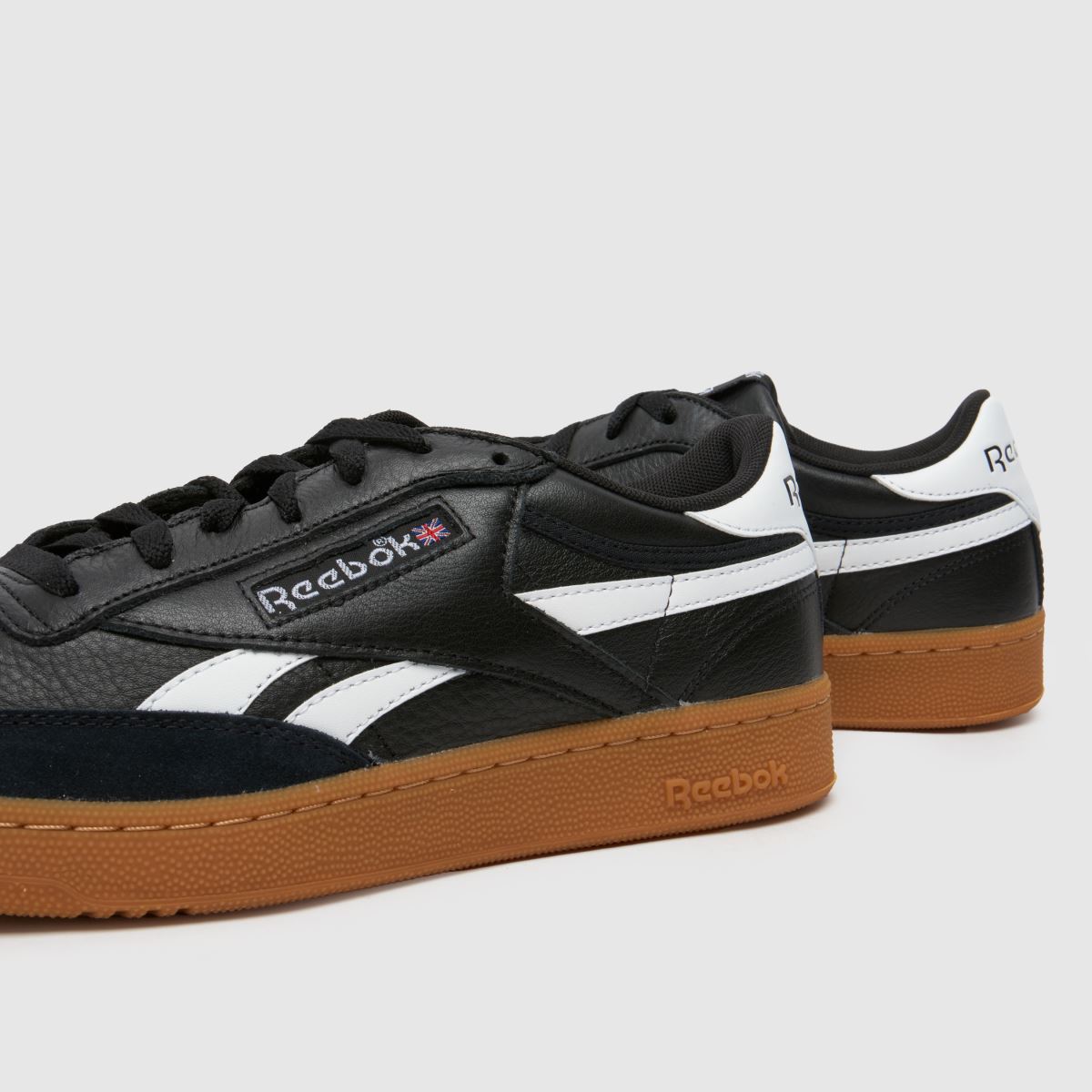Reebok – Club C Revenge – Svarta och vita vintage-sneakers