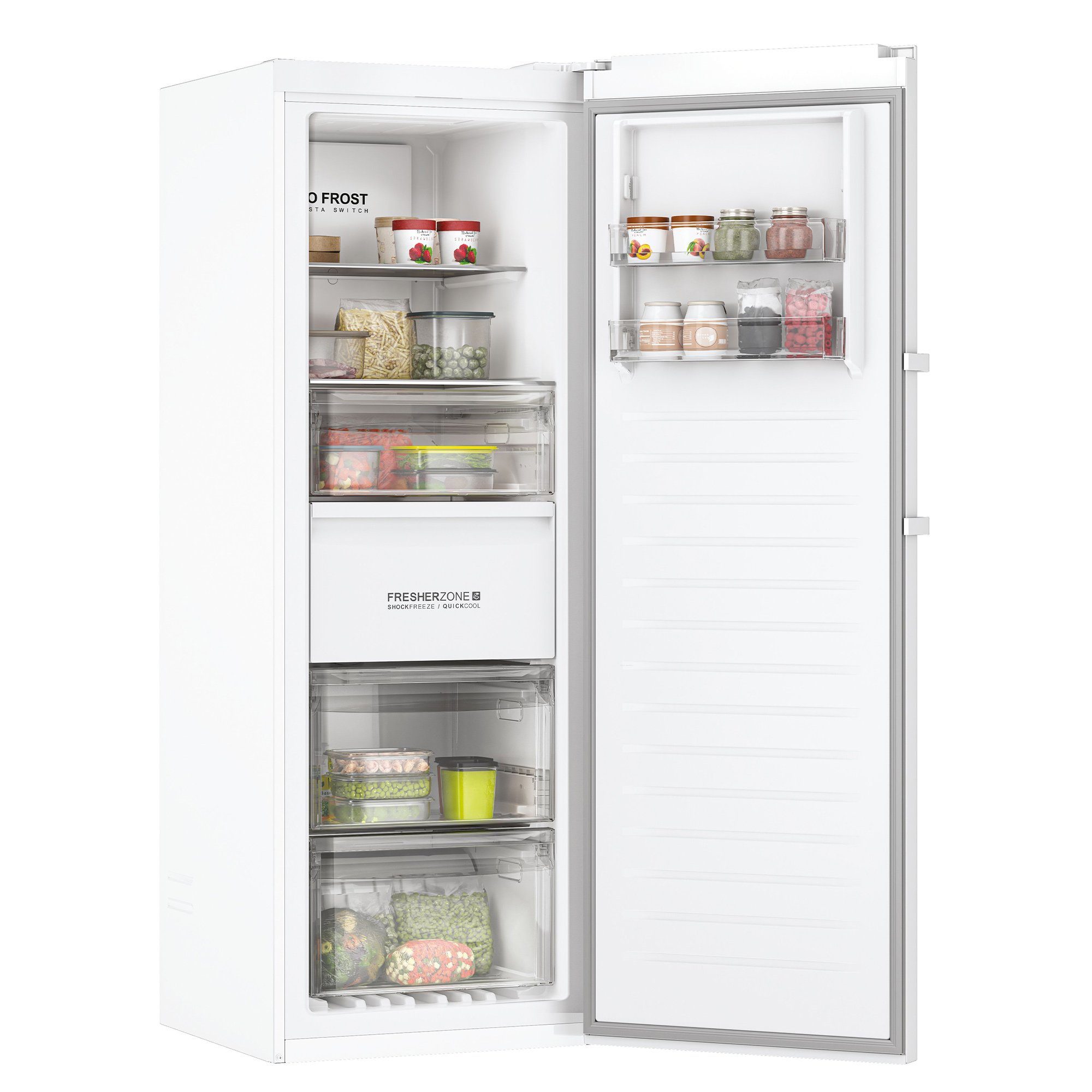 Haier Gefrierschrank H3F285WEH1, 170.5 cm hoch, 59.5 cm breit, No Frost, WIFI Connected, Digitales Tür Display