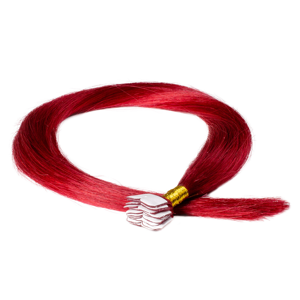 hair2heart Extensions adhesives Mini Tape Premium cheveux naturels #rouge extensions