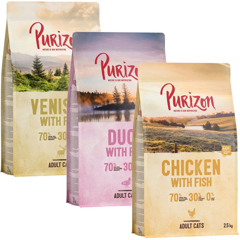 Mix-Sparpaket Purizon Adult 3 x 2,5 kg zu TOP-Preisen | bitiba %