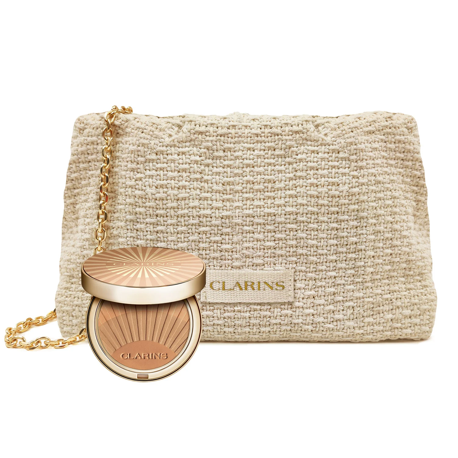 Golden Glow Sommer-Gesichtsset – Bronzing-Puder & Kosmetiktasche – Make-up-Set, Bronzer, Kosmetiktasche