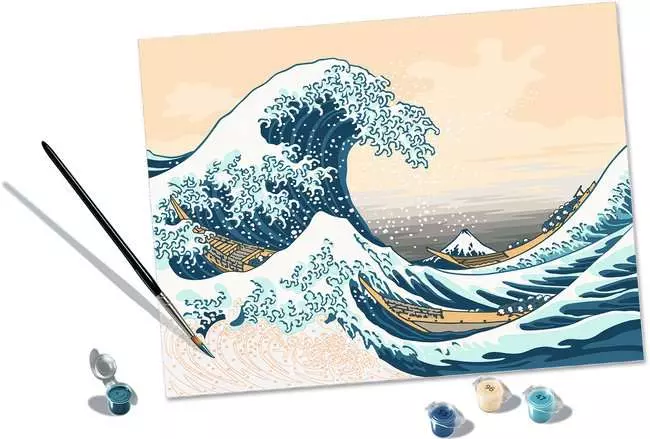 CreArt ART Collection: Große Welle (Hokusai) - Malen nach Zahlen für Erwachsene