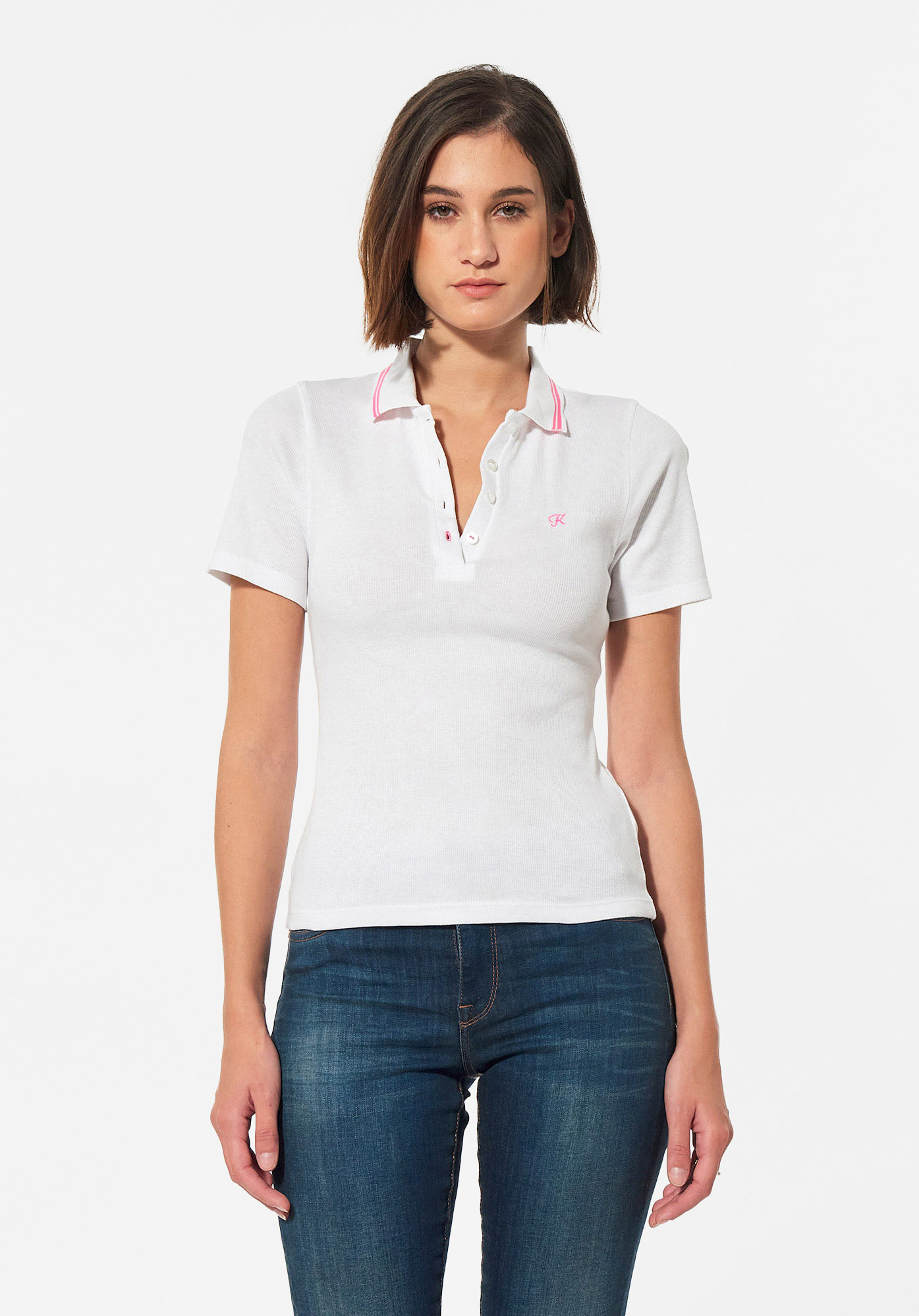 KEBA   Polo blanc Femme