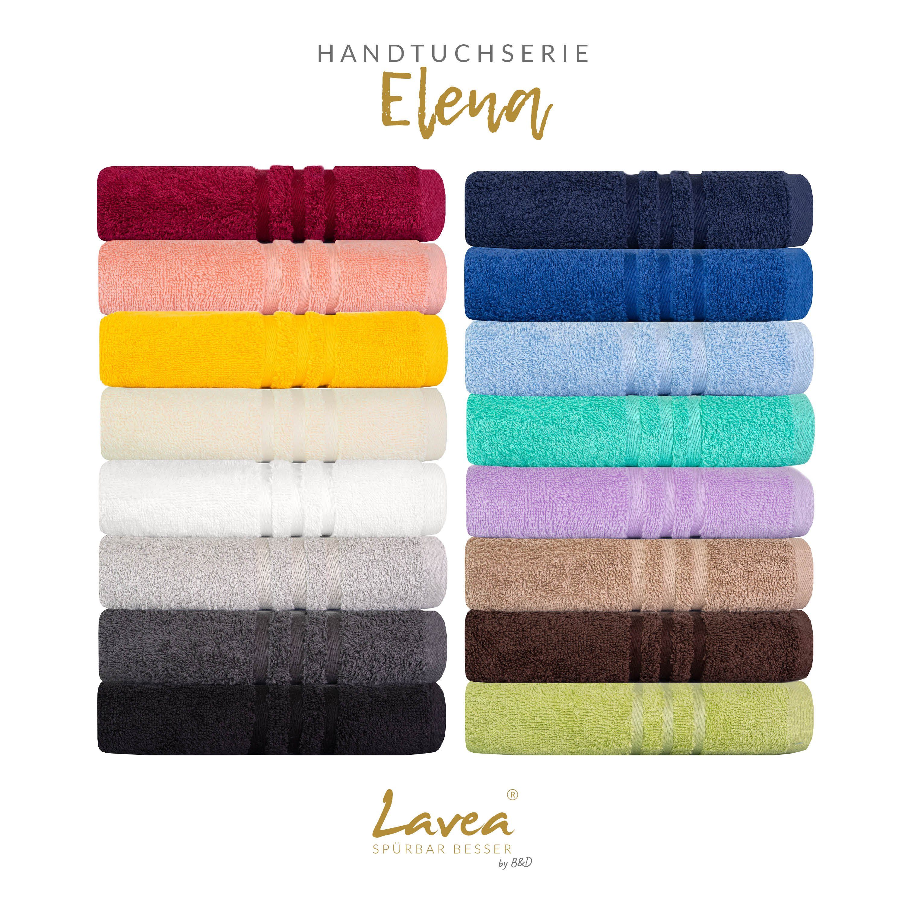 Badematte Elena Lavea, 2 Stück, strapazierfähig, beidseitig nutzbar, Baumwolle