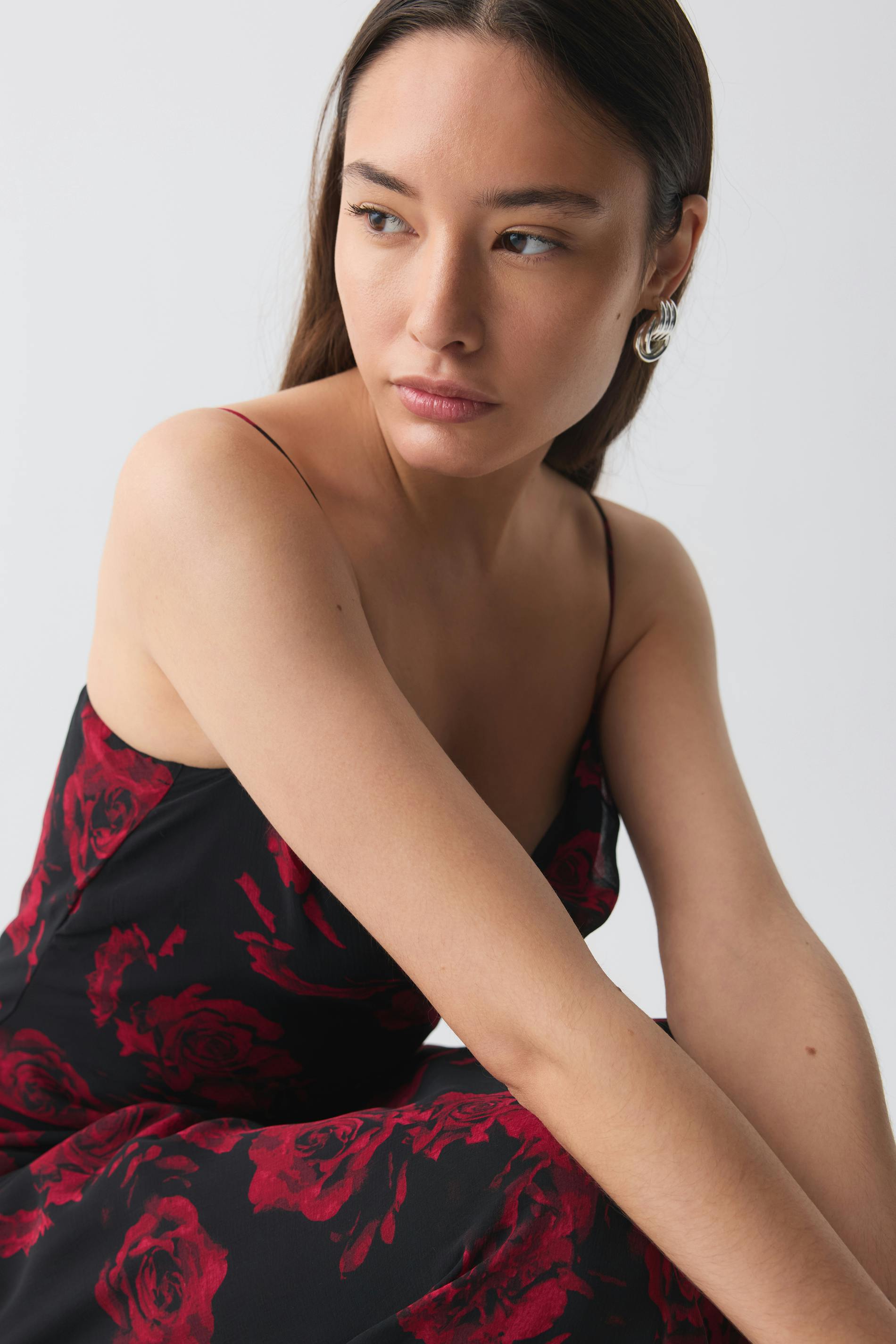 Cowl neck maxi dress