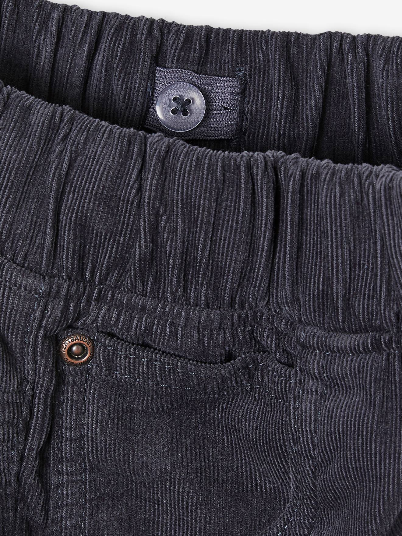 Pantalon jogger velours facile à enfiler garçon marine