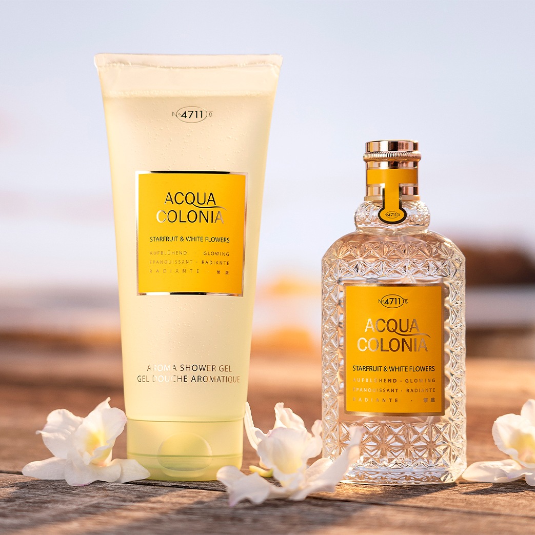 4711 Acqua Colonia Frutti a forma di stella e fiori bianchi