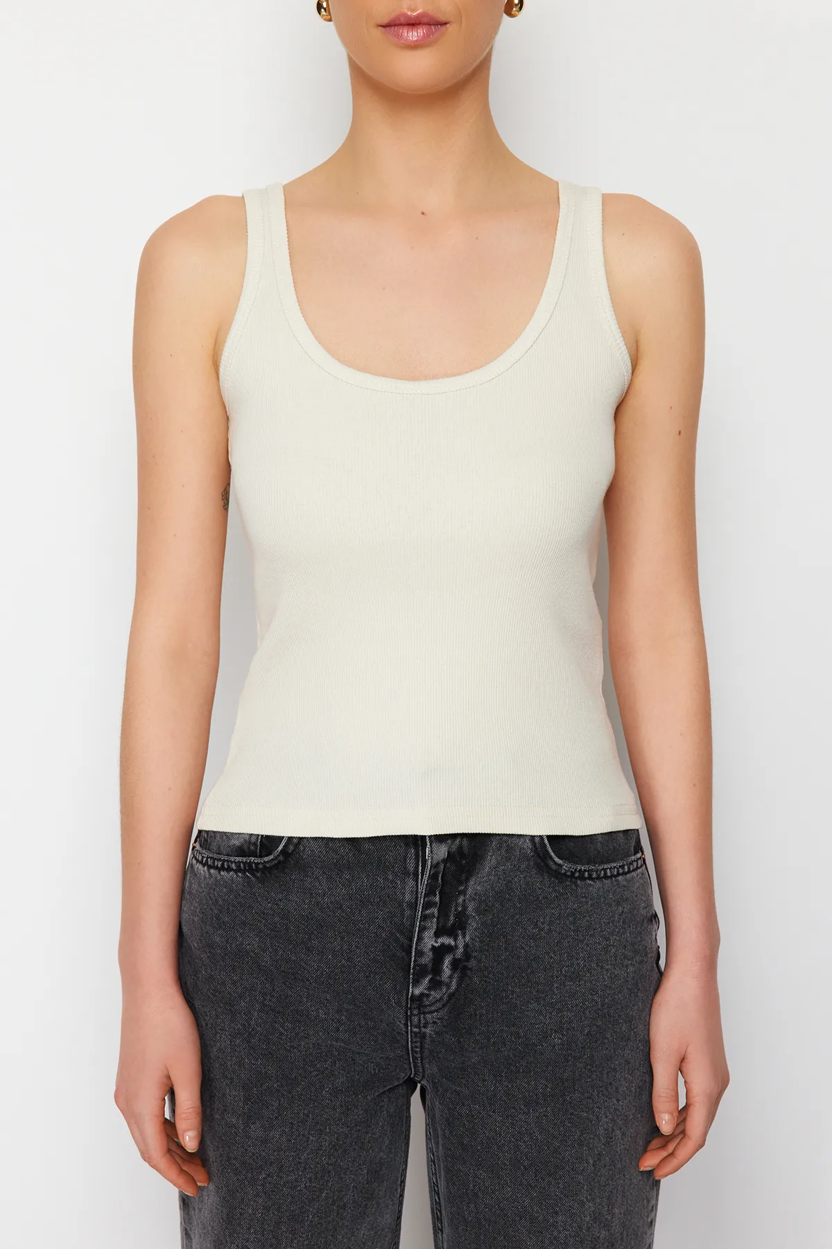 Trendyol Collection  Unterhemd - Grau - Slim Fit