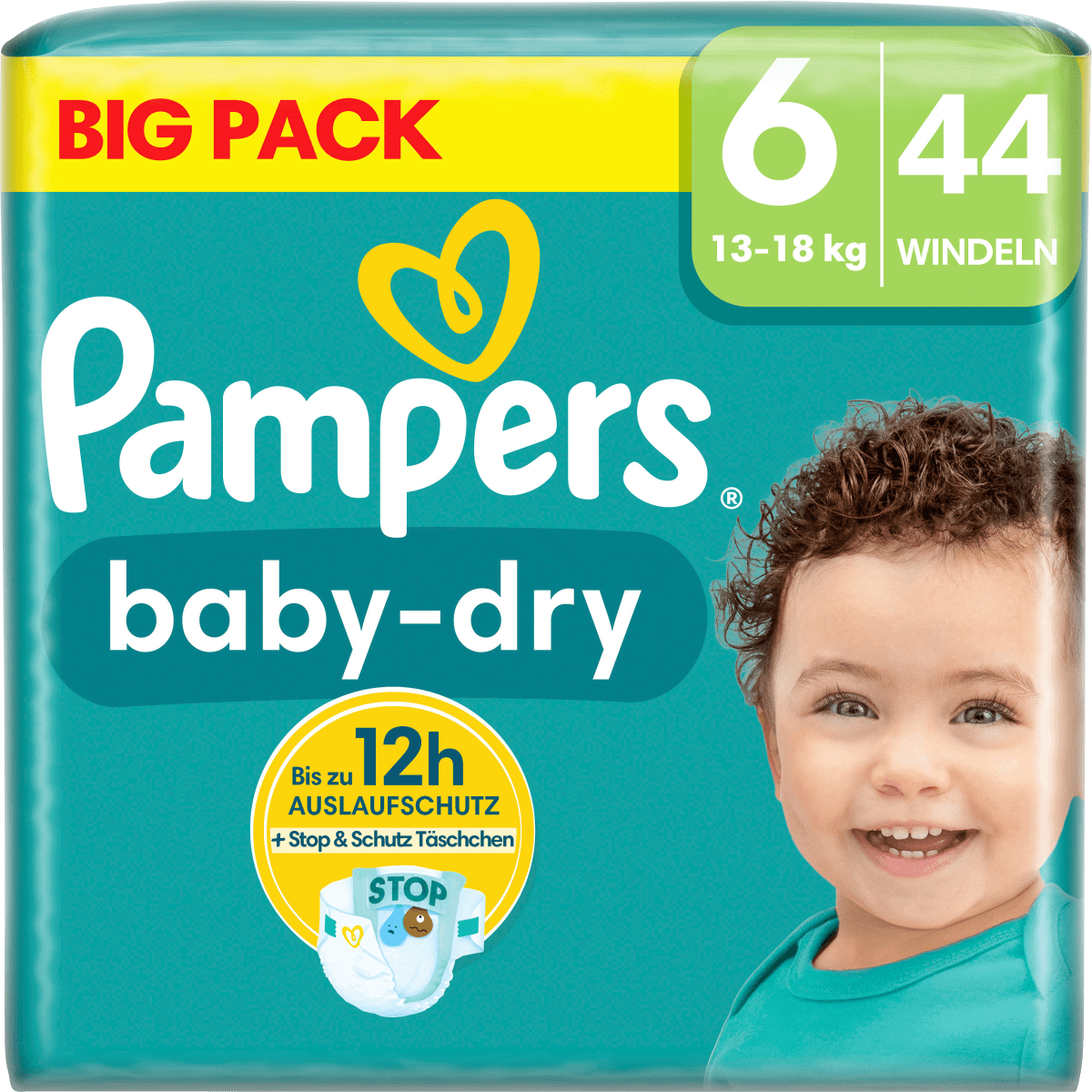 Windeln Baby Dry Gr.6 Extra Large (13-18kg), Big Pack, 44 St