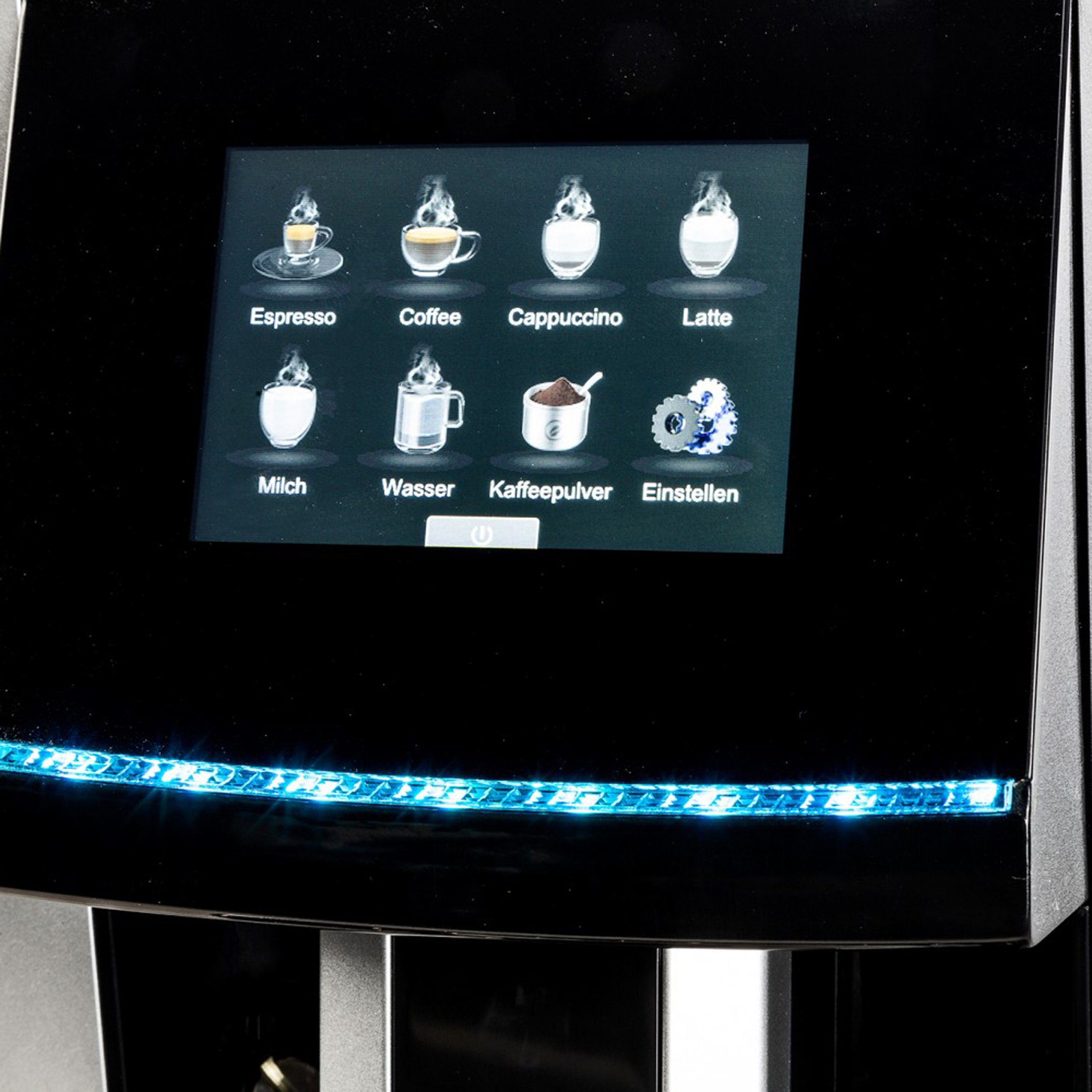Acopino Kaffeevollautomat Vittoria, 6 Heißgetränke mit ONE Touch-Funktion, großes Farb-Grafikdisplay