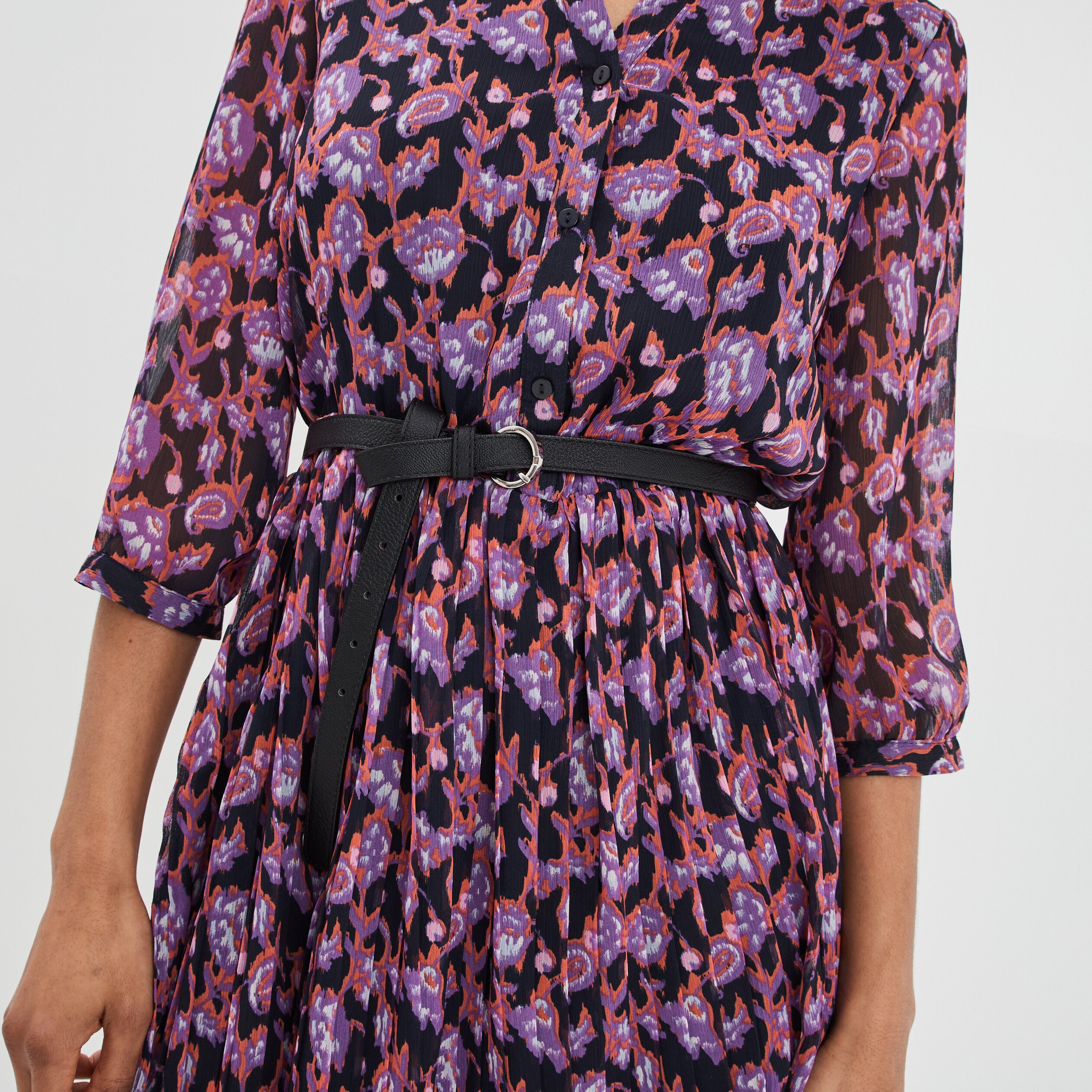 Ceinture avec boucle ronde noir femme | La Halle