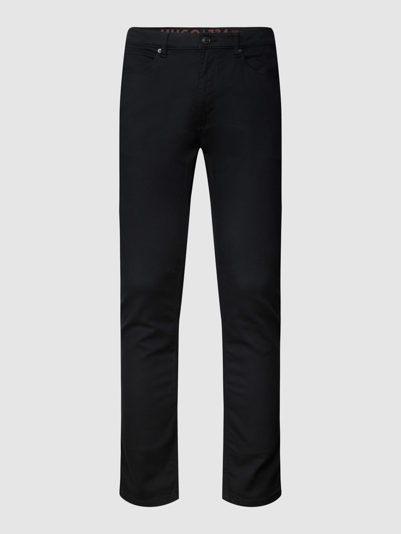 Regular Fit Jeans mit Logo-Details Modell '734' in schwarz