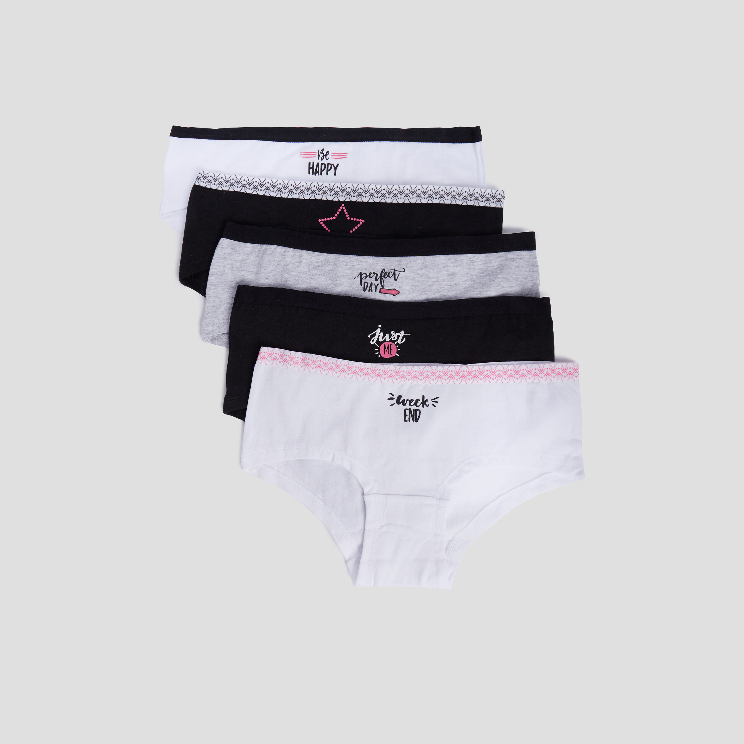 Lot 5 shortys multicolore fille | La Halle